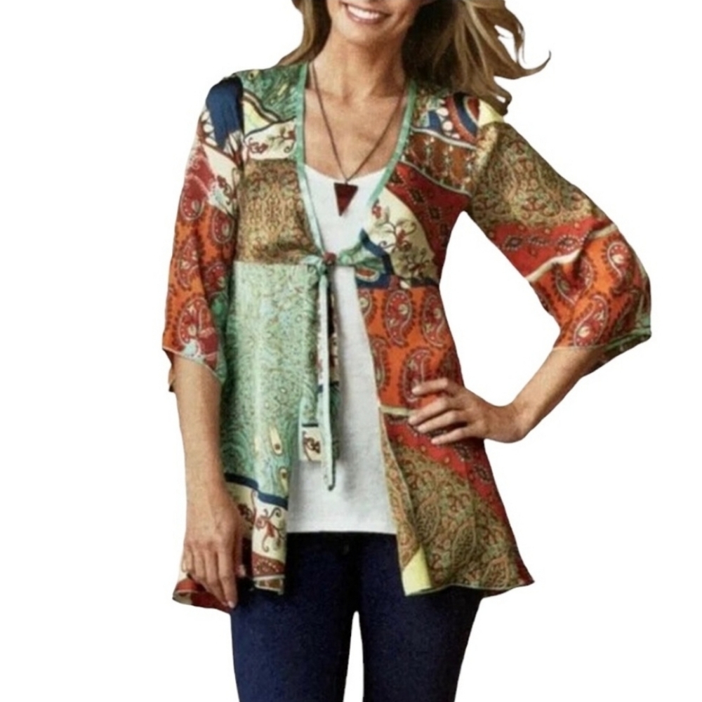 CAbi Patchwork Kimono